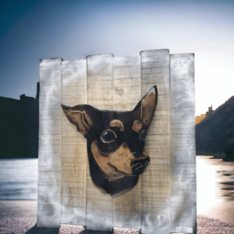 Œuvre murale - Petit chien