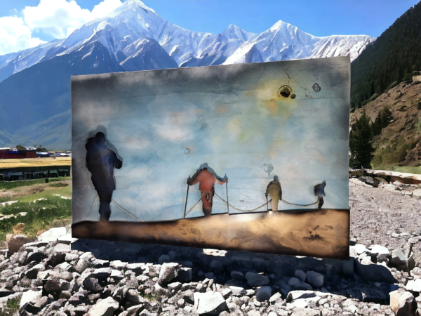Décoration murale: Everest entre nuages & soleil