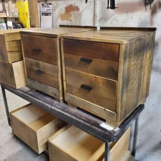 Wooden night tables set