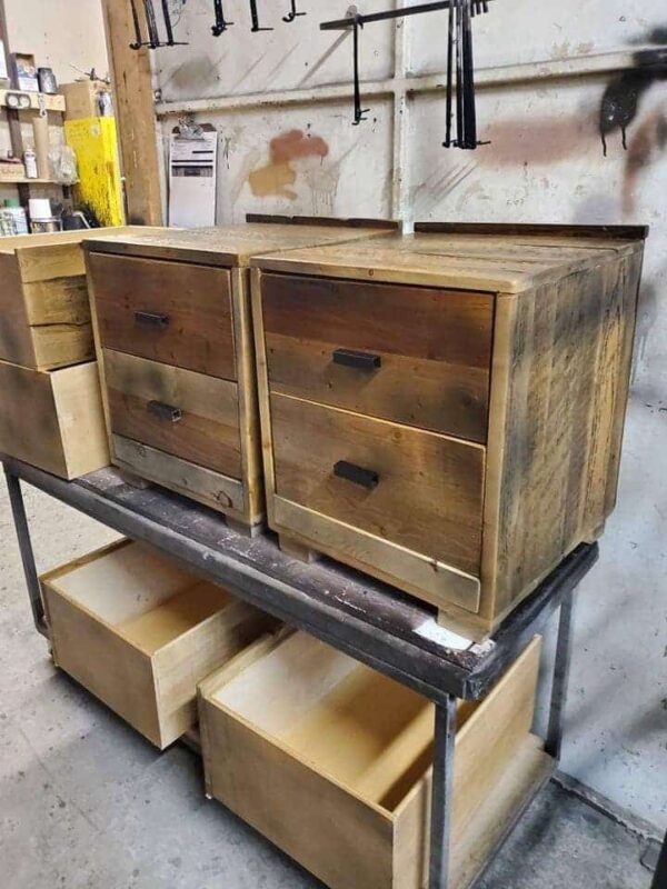 Wooden night tables set