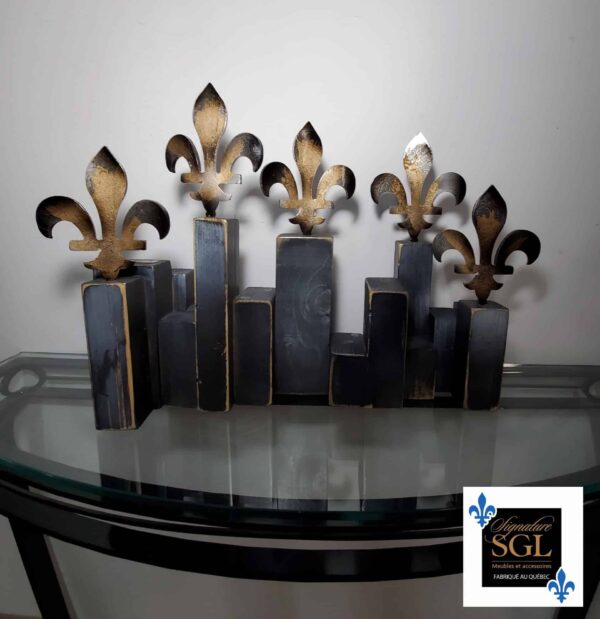 Quebec steel&wood console