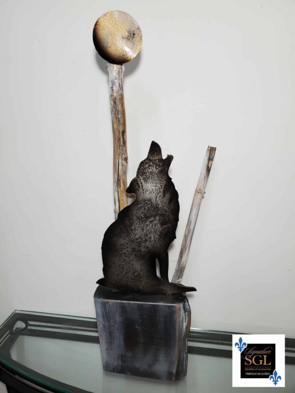 Steel & wood wolf console