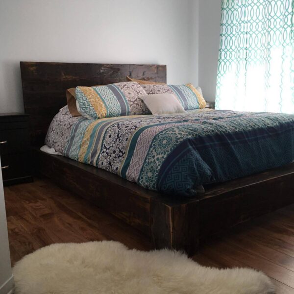 100% wood queen bed - Image 6