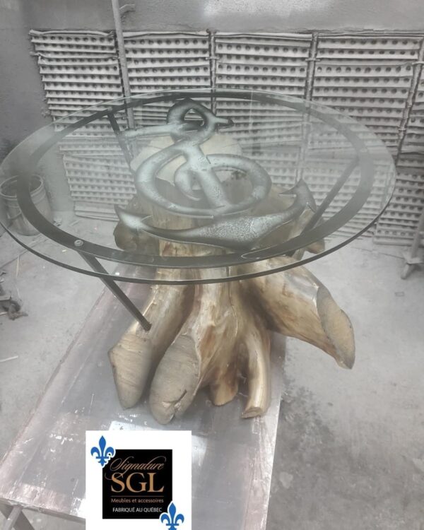 Glass Side Table Music