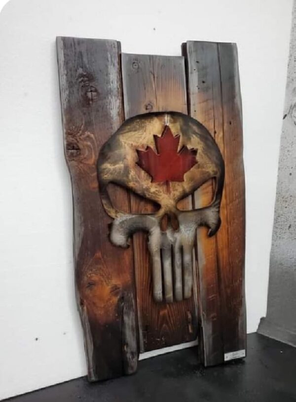 Skeleton Canada Brown Background