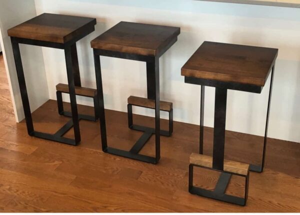 Tabourets Bois et Acier