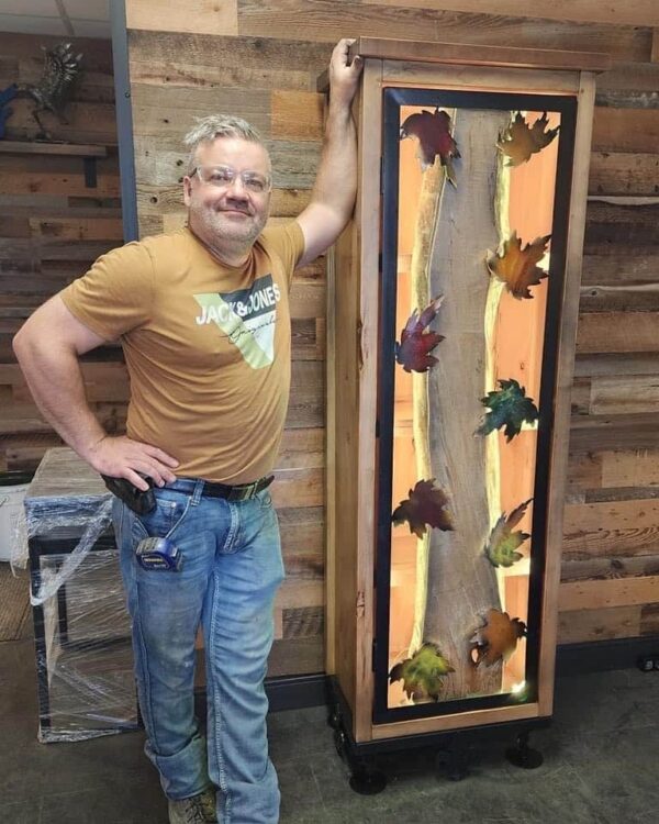 Autumn in Colors Bar Cabinet