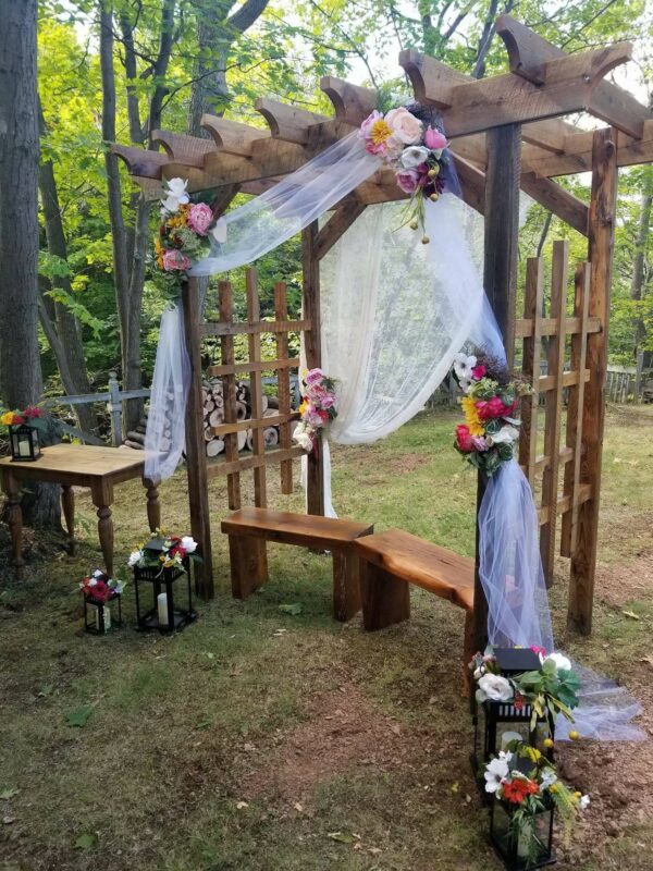 Recycled wood wedding arch - Image 2
