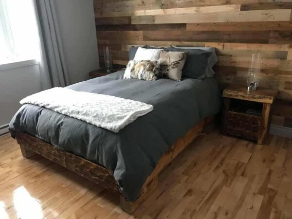 100% wood queen bed - Image 18