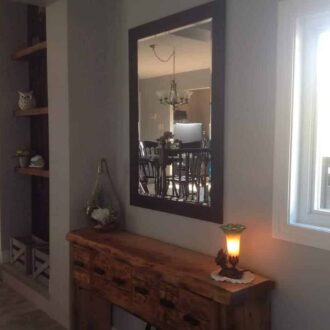 Console with drawers.