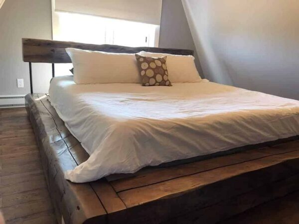 100% wood queen bed - Image 23