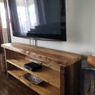 TV stand without drawer with back