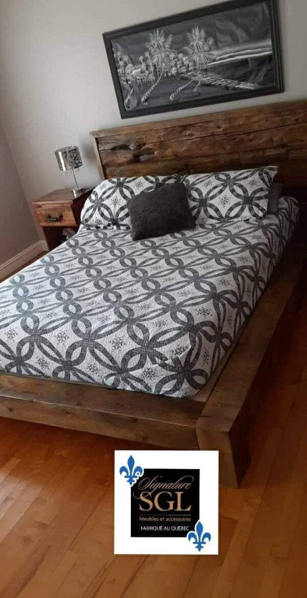 100% wood queen bed